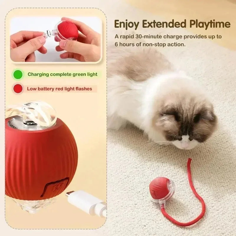 Puppy and kitten interactive ball toys, automatic rolling balls, rechargeable intelligent pet interactive toys, cat and dog toys