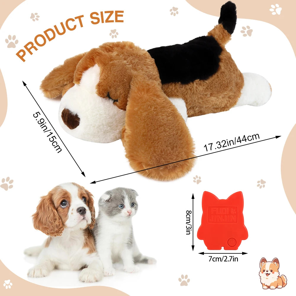 Plush dog toys, Dog Halloween gifts, pet heartbeat soothing toys, dog chew toys, pet calming aids, behavioural training toys