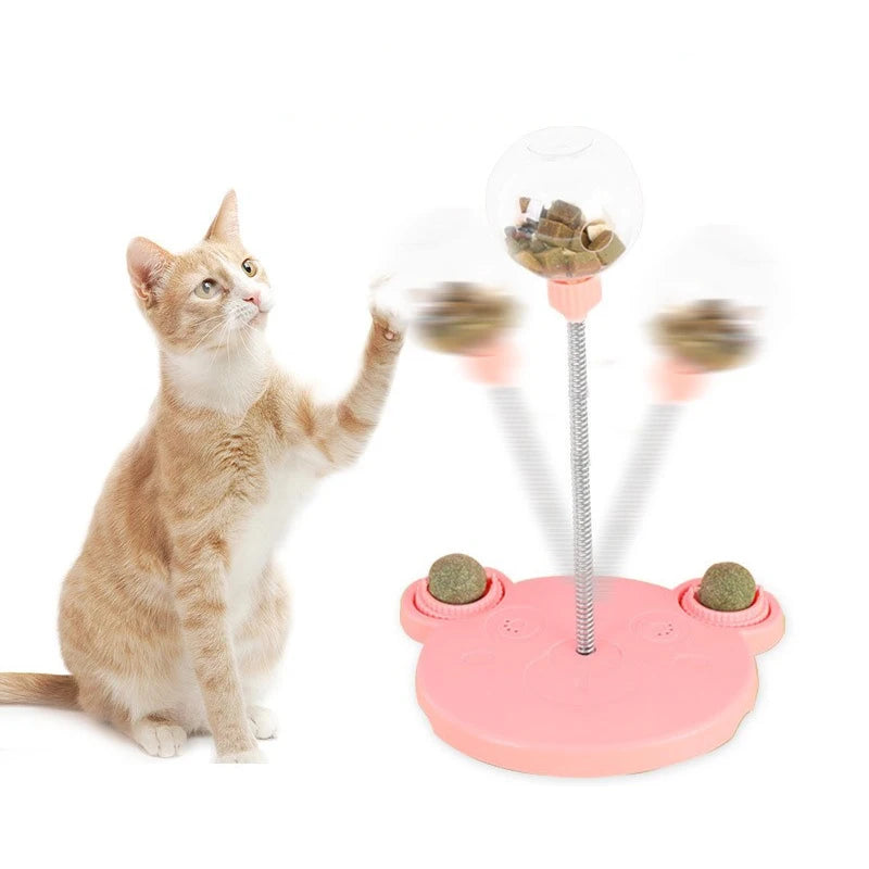 Pet Puzzle Food Leaking Ball Toy Cat Dog Interactive Treat Leaking Toy Catnip Slow Cat Dog Feeder Fun Pet Products Accessories