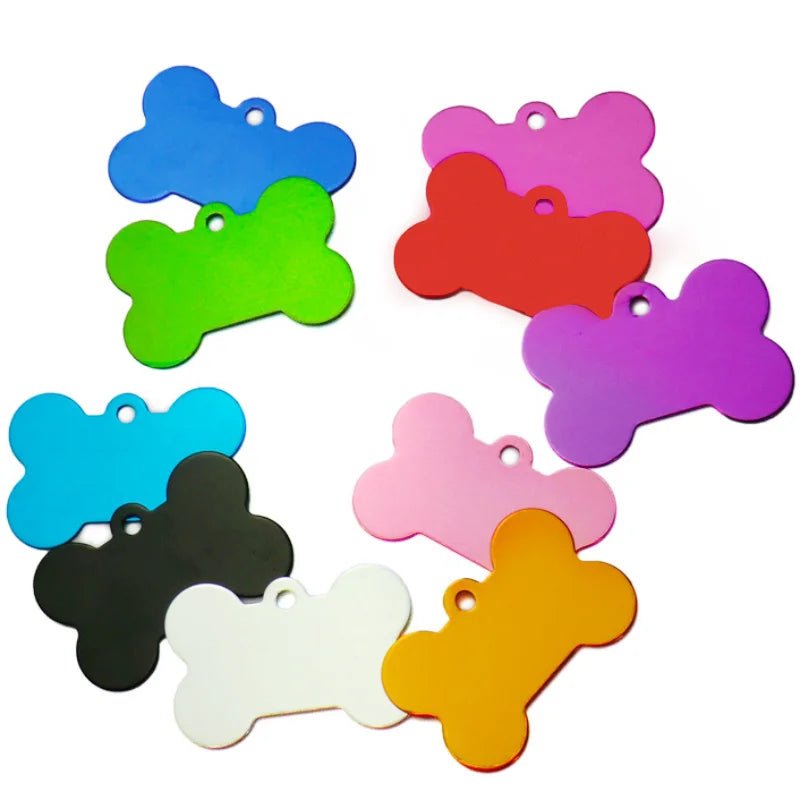 Personalized Dog Tag Bone Shaped Pet Id Tag Free Engraved Kitten Puppy Anti-Lost Dog Name Keychain Dog Accessories Cat Pendant