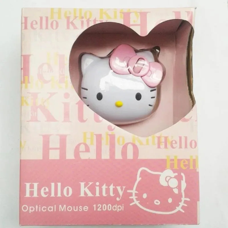 Kawaii Anime Hello Kitty Wired Mouse Creative New Cartoon KT Cat Accessories Cute Game Mouse Giving Girls Holiday Gifts