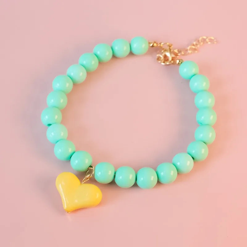 Party Dog Accessories Custom Pet Supplies Pinkycolor Plastic Cat Neck Collar Pearl Dog Necklace Small Dog Bib Size Animal Choker