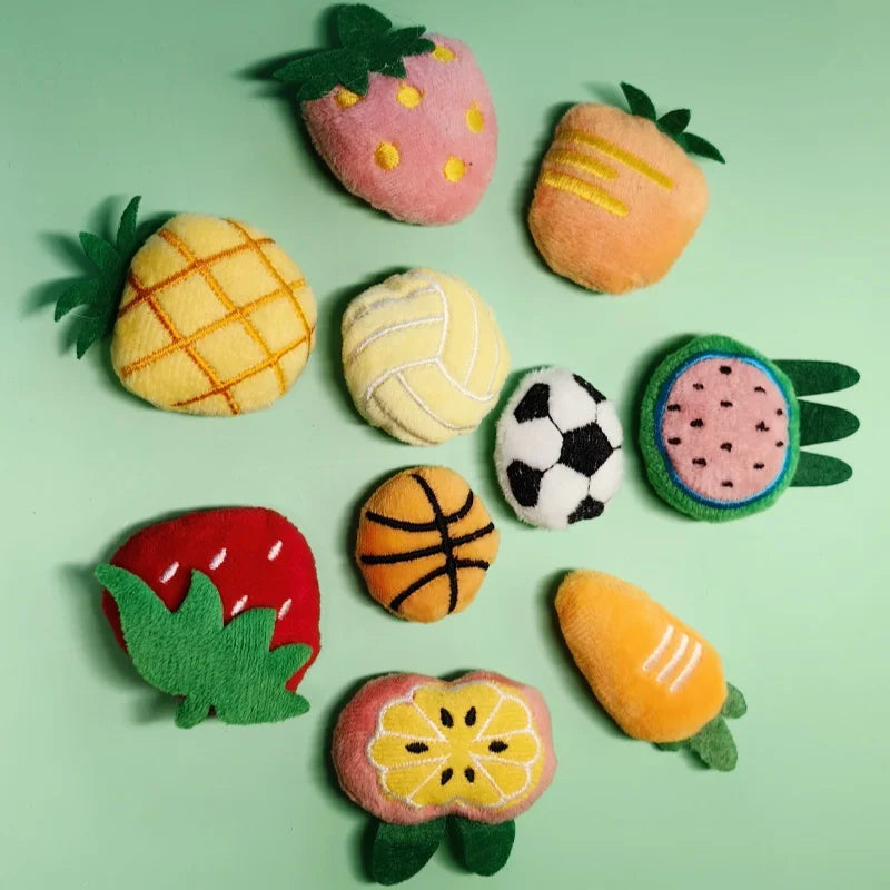 Pet Plush Toy Set Cat Toy With Catmint Kitten Plush Catnip Toy With Scent Cat Mini Catnip Toy Teeth Chewing Grinding Pet Supply