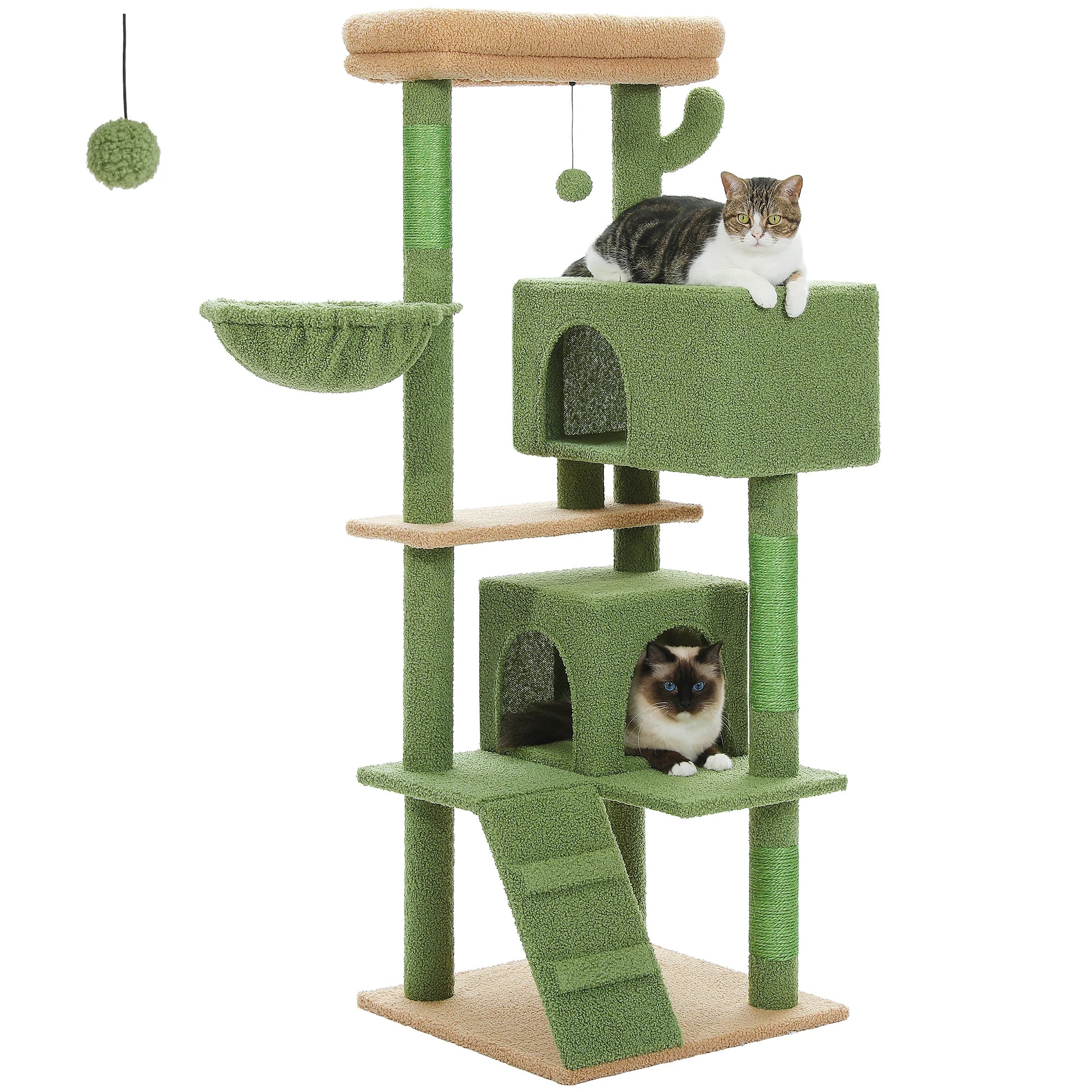 Multi-Level Cat Tree Tower with Scratching Post, Cozy Hammock, Top Perch, Large Cat Condo for Indoor, Cat Accessories, Cat Toys