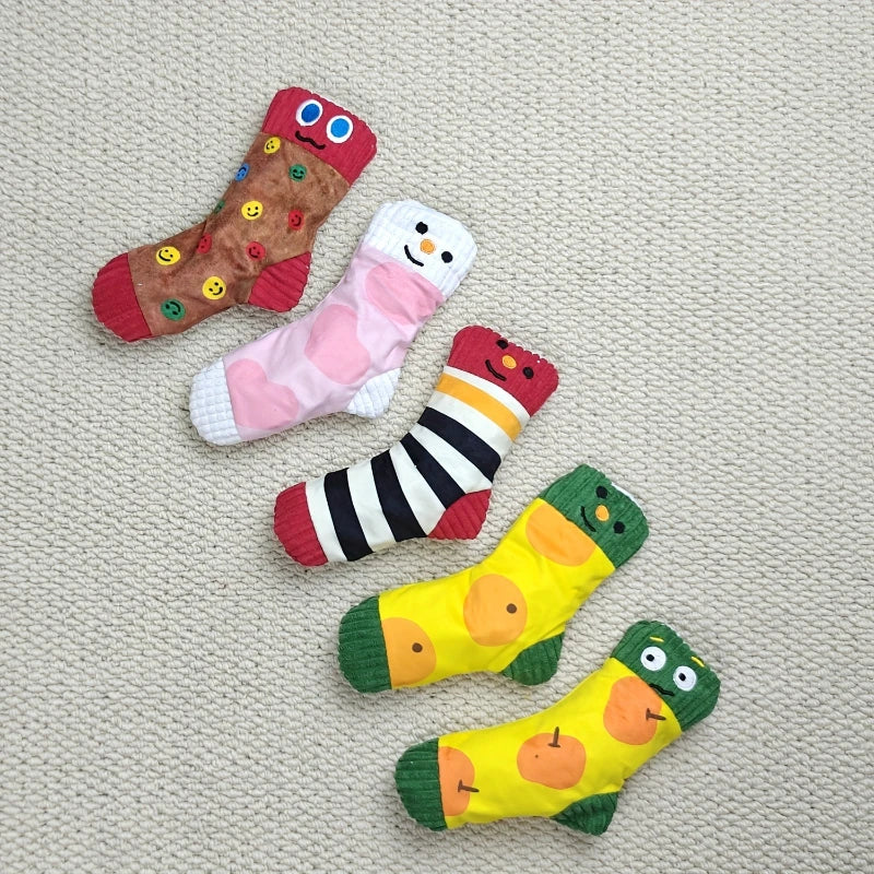 1pc, Plush Sock Dog Toys with Squeaker Dispenser - Chew Toys for All Breeds, Interactive Pet Chew Toys for Small & Medium Dogs.