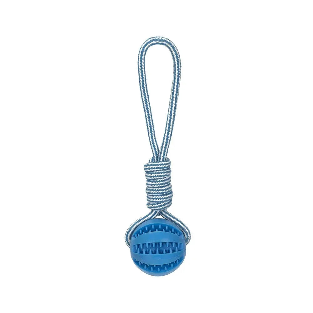 Pet Treat Balls with Rope Interactive Dog Rubber Leaking Balls Toy for Small Large Dogs Chewing Bite Resistant Toys Pet Supplies