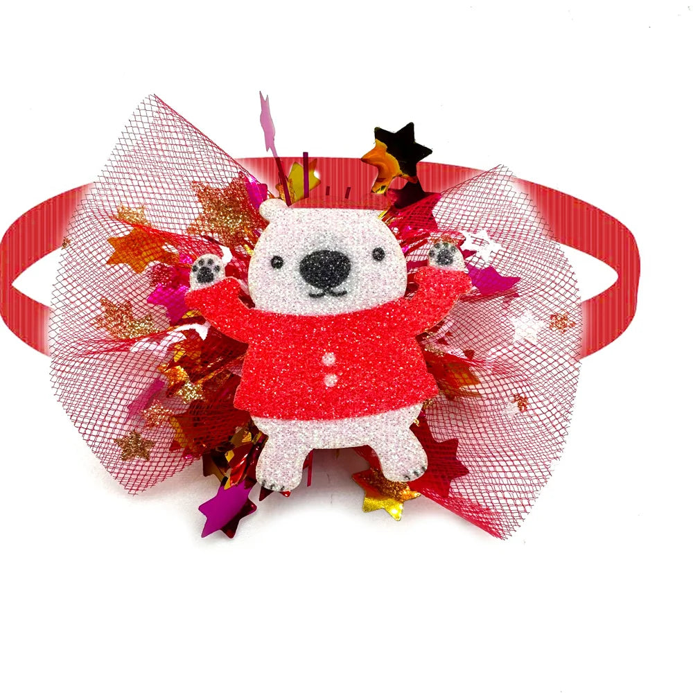 50/100pcs Christmas Pet Dog Bow Ties Dog Fashion BowTies Adjustable Collar Dogs Pet Grooming Bows Dog Accessories for Small Dogs
