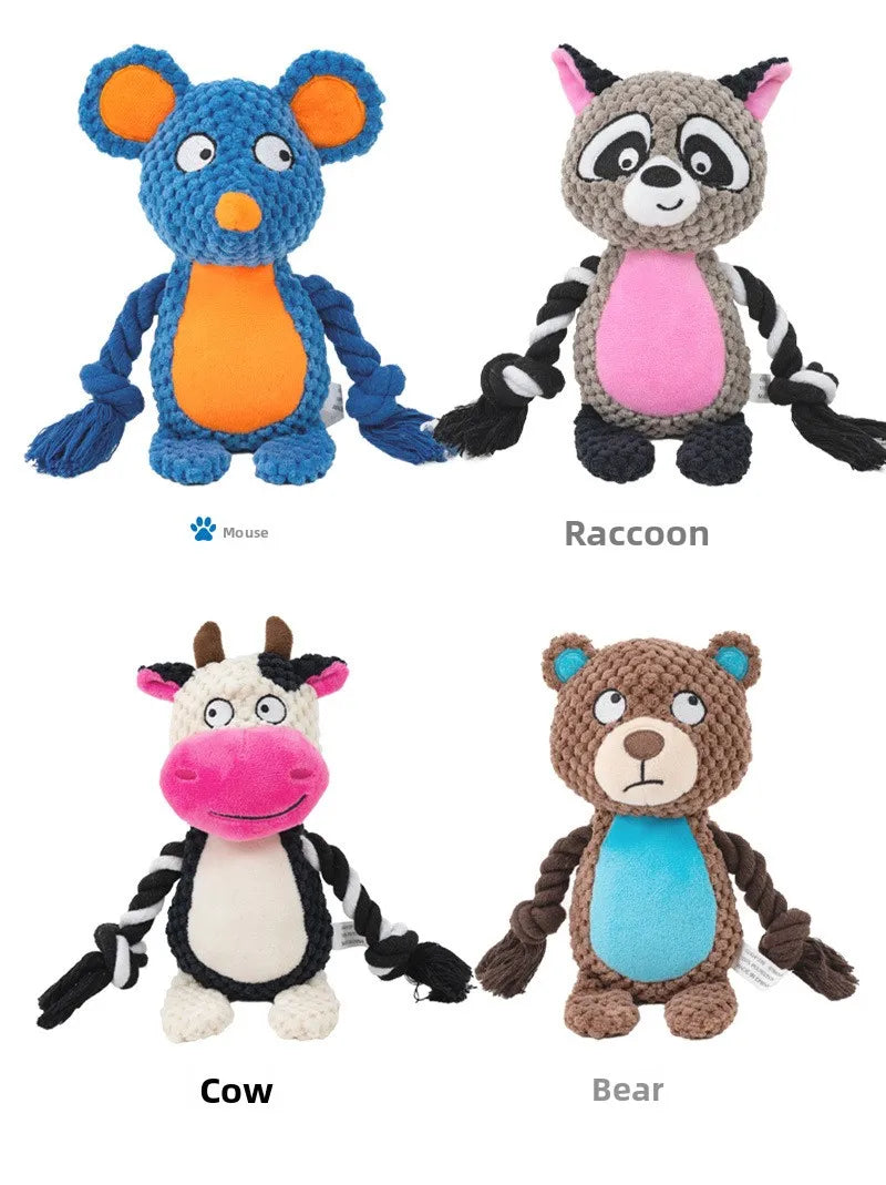 Quality Plush Dog Toys Chewy Squeaky Fun for All Breeds Durable Teething Options for Puppies Ideal for Small Medium Large Dogs