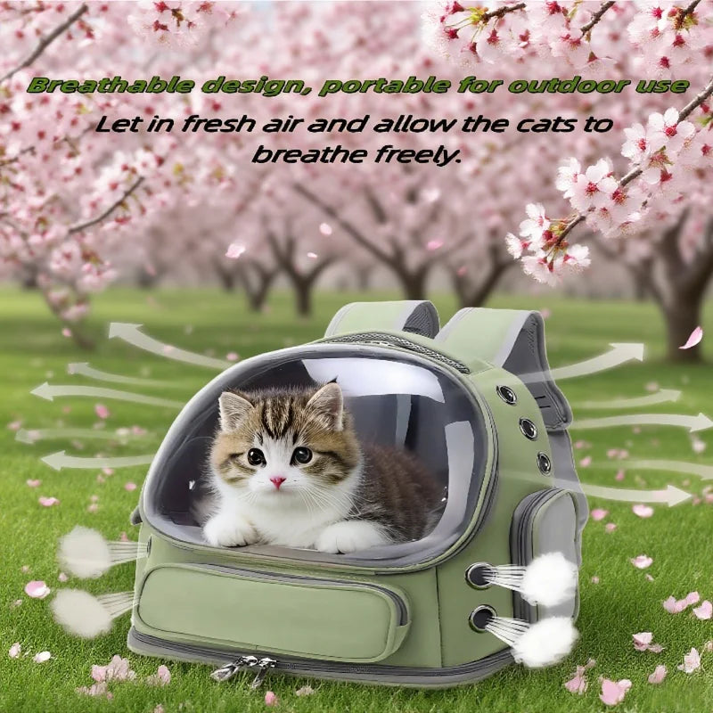 2025 Transparent Pet Carrier Backpack Breathable Cat and Small Dog Bag Outdoor Travel Shoulder Bag Pet Supplies Cat Accessories