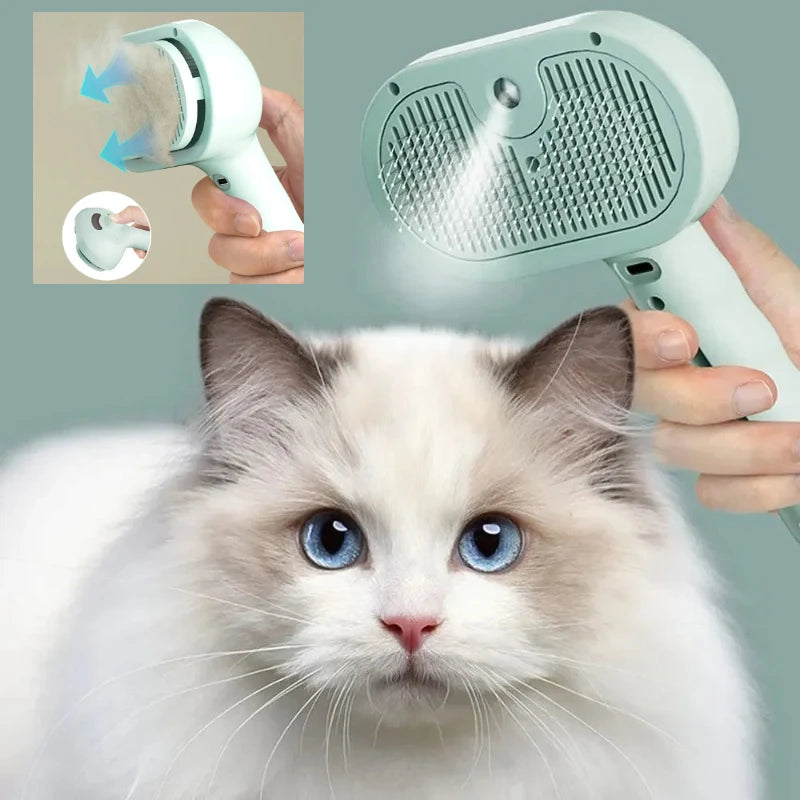 Spray Pet Hair Comb Pet Hair Remover Cleaning Brush Cats Grooming Dog Accessories Tools Dematting Water Mist Humidifier Comb