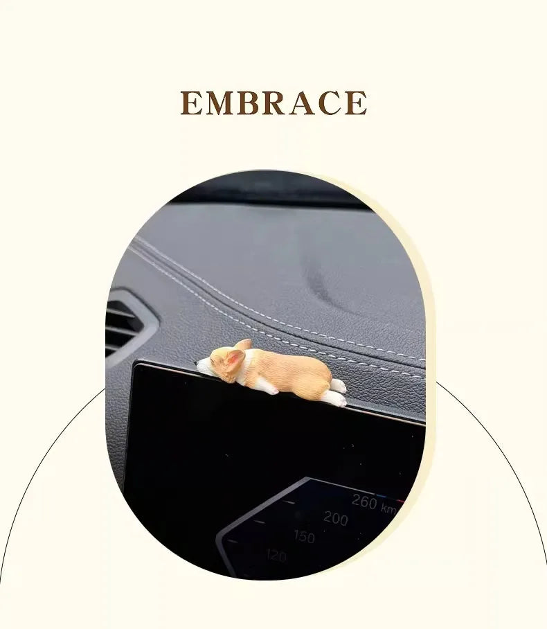 Car Dashboard Dog Toys Accessories Decorate Exquisite Mini Corgi Resin Doll Ornament Auto Interior Cute Puppy Gift Decorations