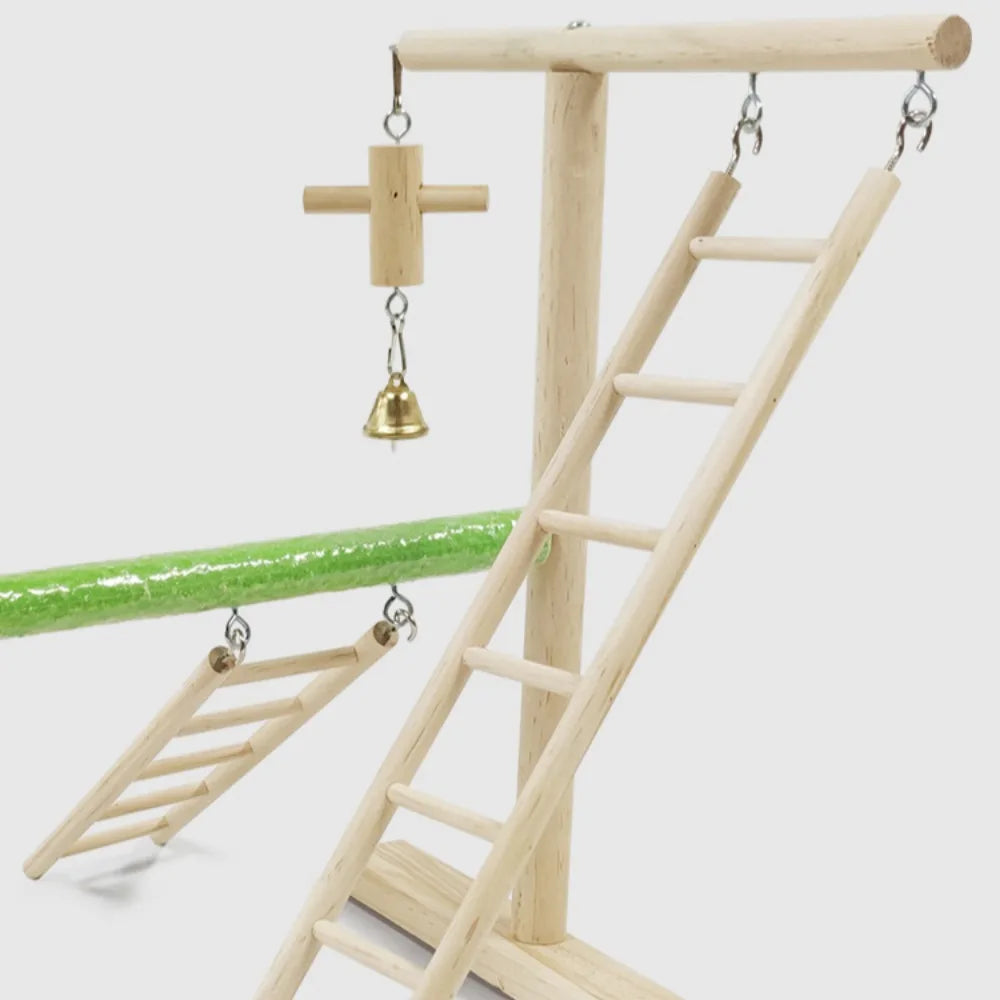 1PC Birds Toy Wooden Ladders Swing Scratcher Perch Climbing 3/4/5/6 Ladder Bird Cage Hamsters Parrot Toys Hanging Pet Supplies