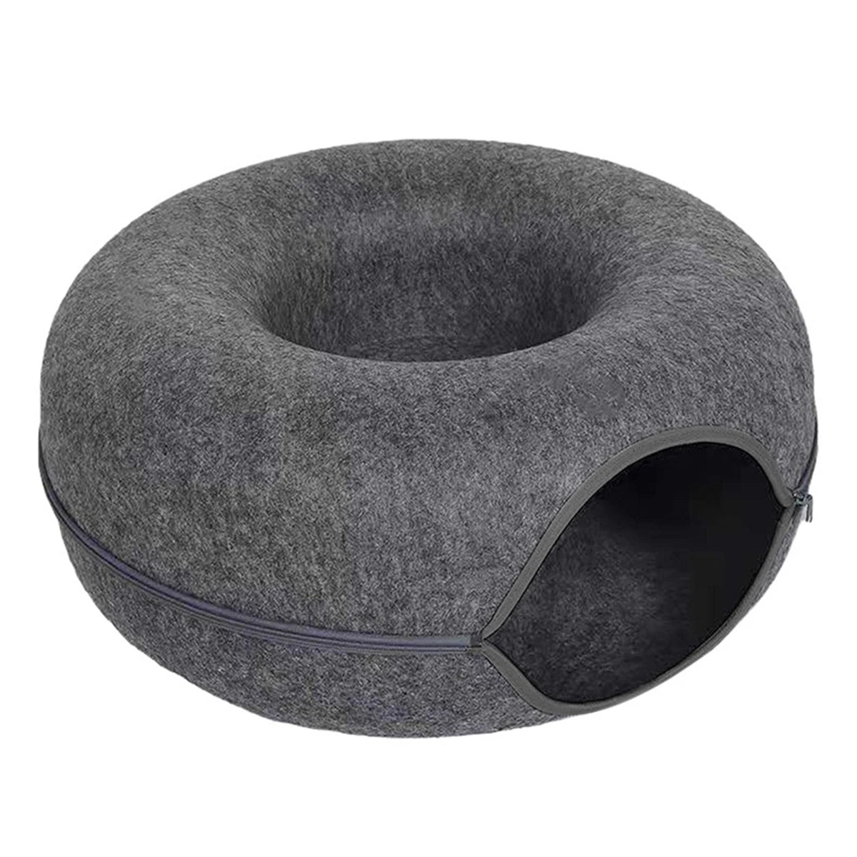 B-Tunnel Donut Cat Bed Interactive Tunnel Pet Felt Indoor Toys Cats House Kitten Training Toy Cat Kennel Cat Accessories