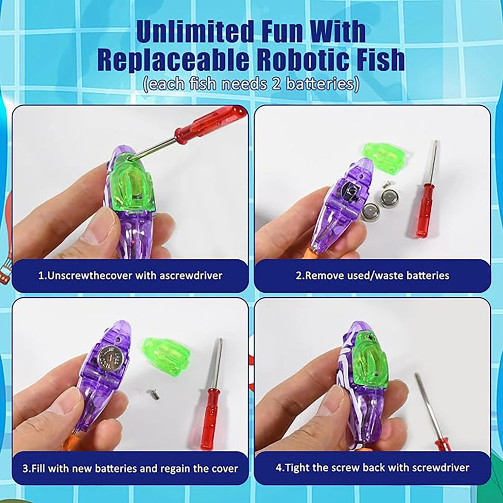 Swimming attracts pet fish, waterproof LED light toy fish, pet cat and dog toys, novel electronic fish