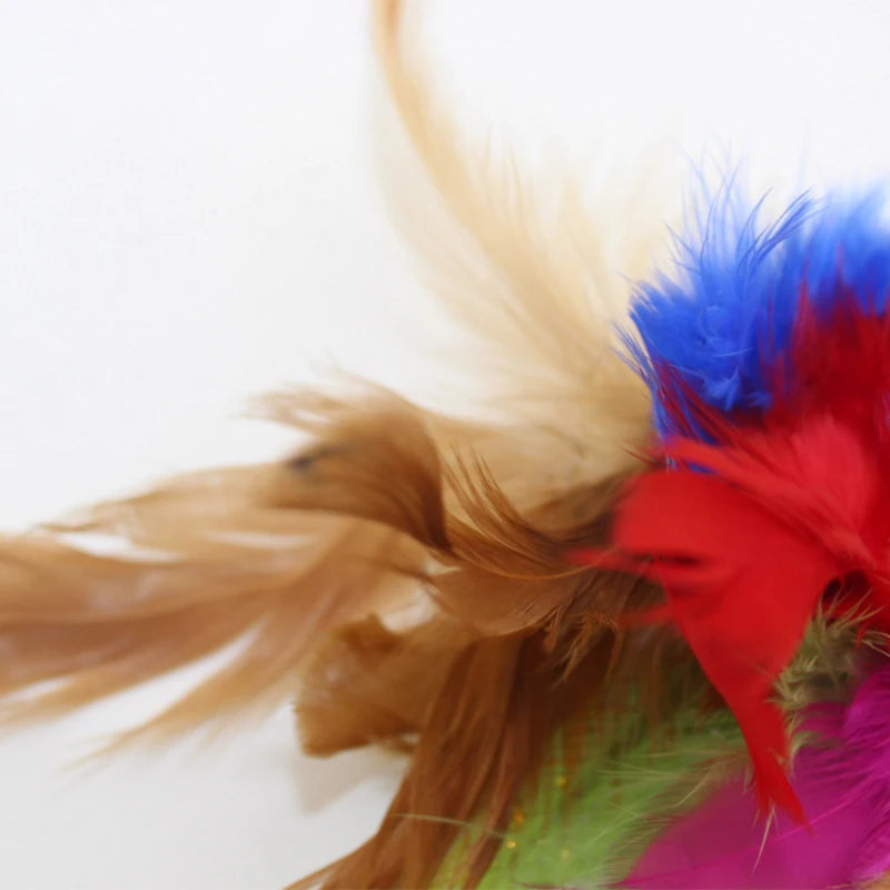 1/2pcs Funny Cat Stick Flower Bud Feather Sticks Cats Chaser Interactive Toys Fishing Rod Cat Toy Cat Accessories Pet Supplies