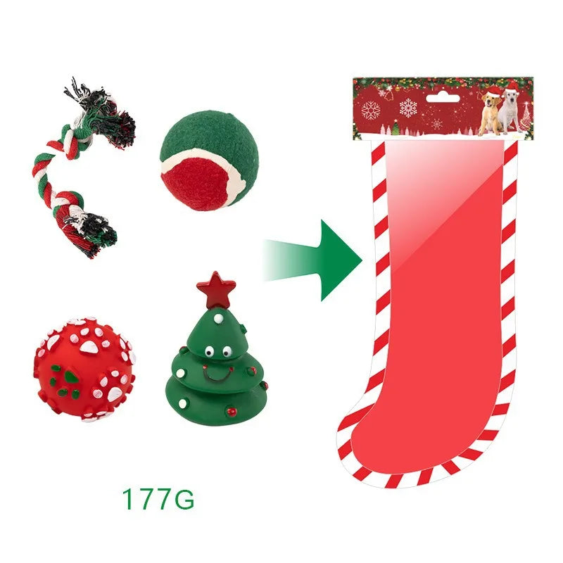 Christmas Pet Dog Toys Sound Elk Dog Bite Resistant Set Deer Crutches Bite Resistant Dog Christmas Gift Box Limited Edition