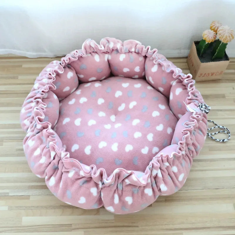 Dog Bed Small Medium Dogs Cushion Soft Cotton Winter Basket Warm Sofa House Cat Bed for Dog Accessories Pet Supplies