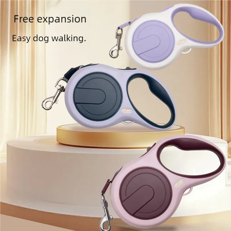 5m Dog Leash Retractable Roulette Collar for Small Medium Dog Accessories Adjustable Durable Walking Hiking Bulldog Rope