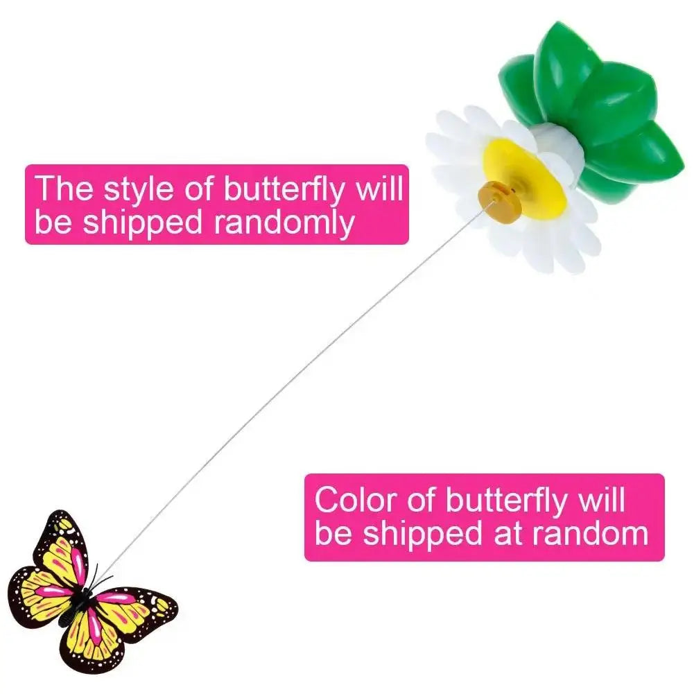 Rotating Electric Butterfly, Hummingbird And Bee Pet New Product Rotating Around Flowers To Cats And Butterflies Pet Toys