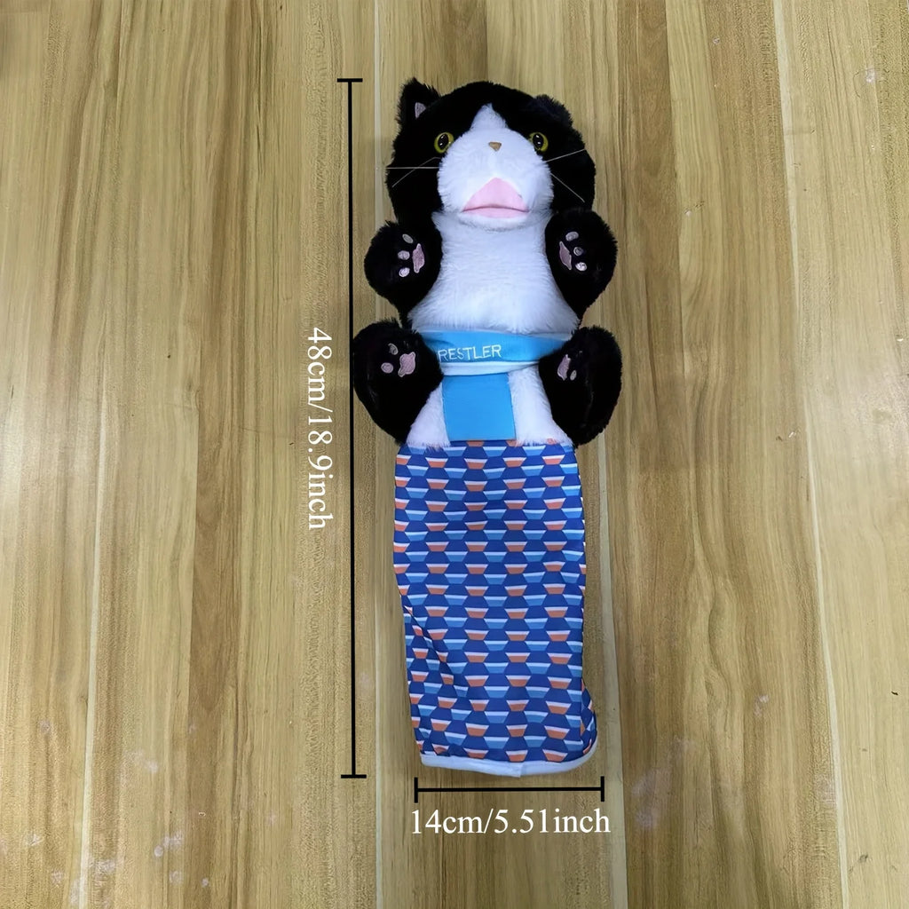 Interactive Cat Puppet Toy - Durable Plush Hand Wrestling Toy with Tough Padding | Safe Play for Mental Stimulation & Bonding