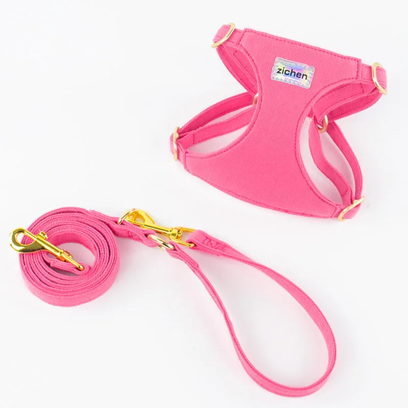 Newest Puppy Dog Harness and Leash Set for Small Dogs Adjustable Pet Harnesses Chihuahua Poodle Bichon Cat  Accessories