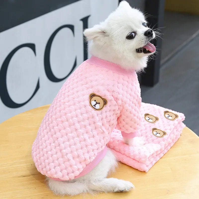 Small Dog Clothes Autumn Winter Puppy Warm Coat Small Medium Dog Cat Pullover Chihuahua French Bulldog Clothes Dog Accessories