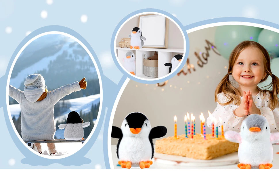 9-96Pcs Mini Stuffed Animal Penguin Plush Hanging Penguin Toys Small Penguin Keychain Valentine Stocking Stuffs Birthday Gifts