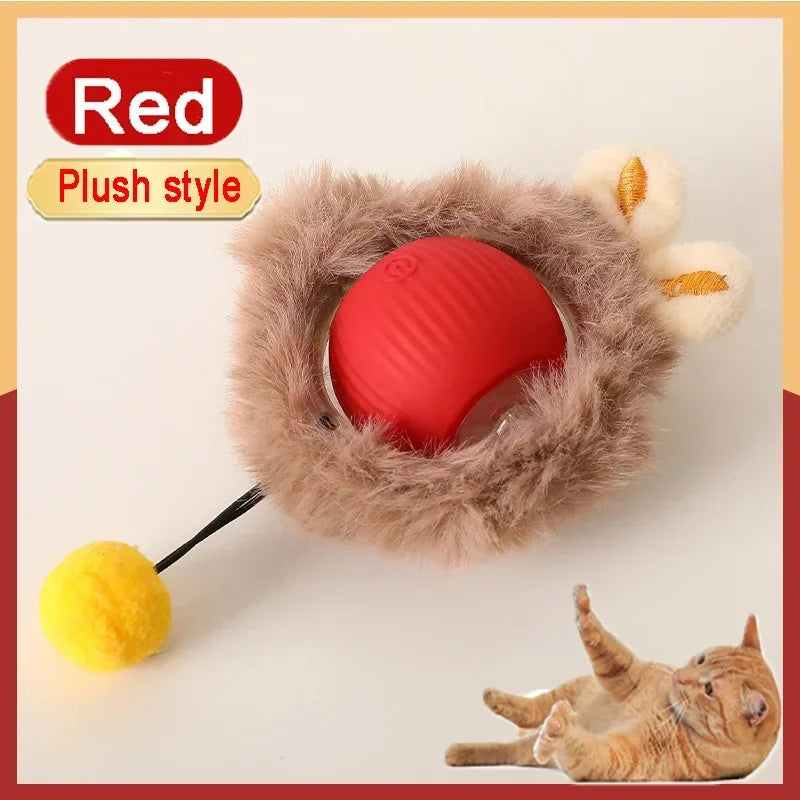Interactive Toy for Cats Toy Automatic Rolling Ball Cat Accessories Rolling Ball Magic Ball Toys for Cat Training Imitate Mouse
