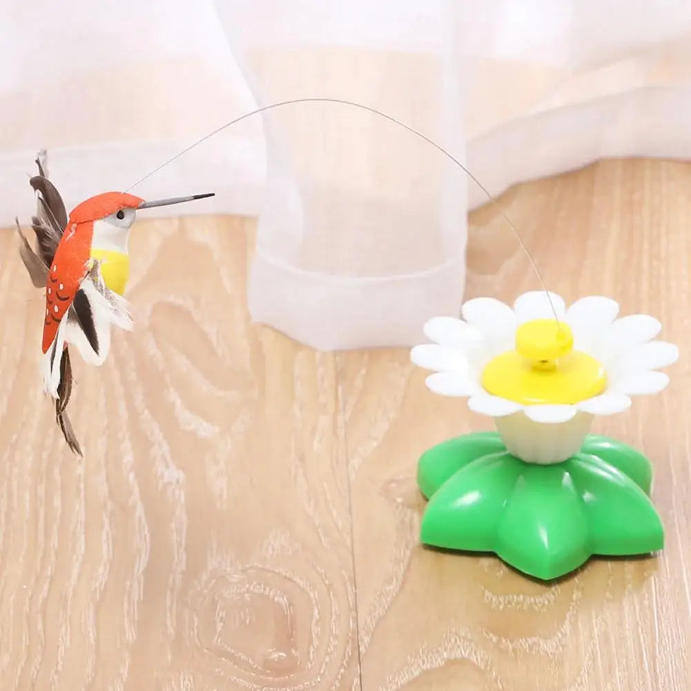 Rotating Electric Butterfly, Hummingbird And Bee Pet New Product Rotating Around Flowers To Cats And Butterflies Pet Toys