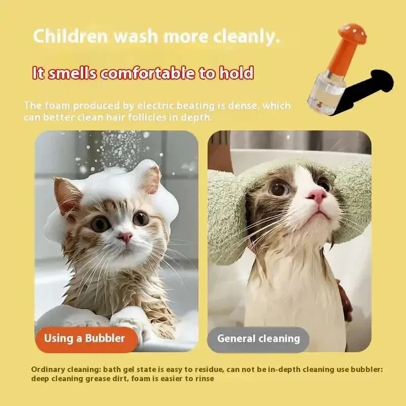 Pet Bubbler Usb Charging Pet Shower Foaming Machine  Automatic Soap Dispenser automatic Pet Washing Bubbler Dog Accessories