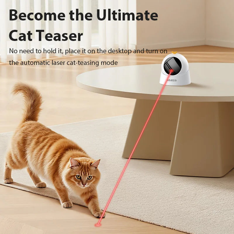 ROJECO Automatic Cat Toy Interactive Adjustable Mode Electric Cat Laser Toy For Kitty Dog Indoor Smart Teasing Laser Cat Toys
