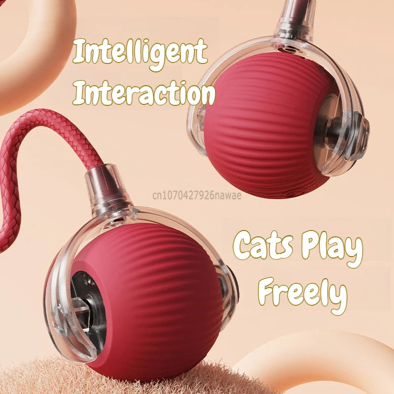 Interactive Toy for Cats Toy Automatic Rolling Ball Cat Accessories Rolling Ball Magic Ball Toys for Cat Training Imitate Mouse