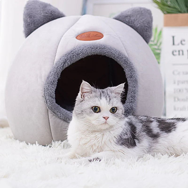 Winter Cat Bed Comfortable And Warm Windproof Pet Bed Large Capacity Cat Accessories Cat Supplies Household Warm Cat Bed