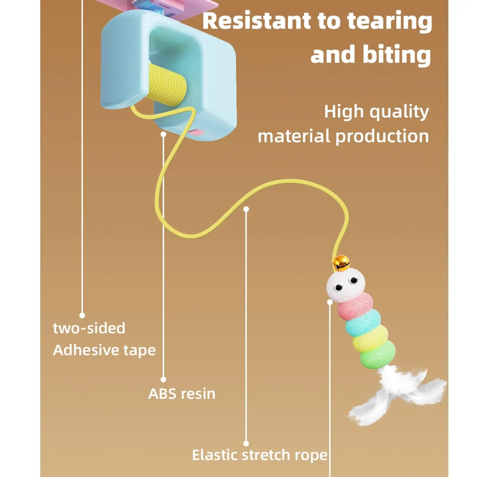Caterpillar and Flying Bird Suitable for Self-playing Pet Chasing Toys Interactive Cat Toys for Indoor Cats Hanging Automatic