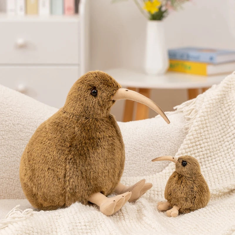 12/28CM Simulation Brown Kiwi Plush Toys Soft Stuffed Animal Doll Lifelike Bird Toys Kiwi Pillow Gifts