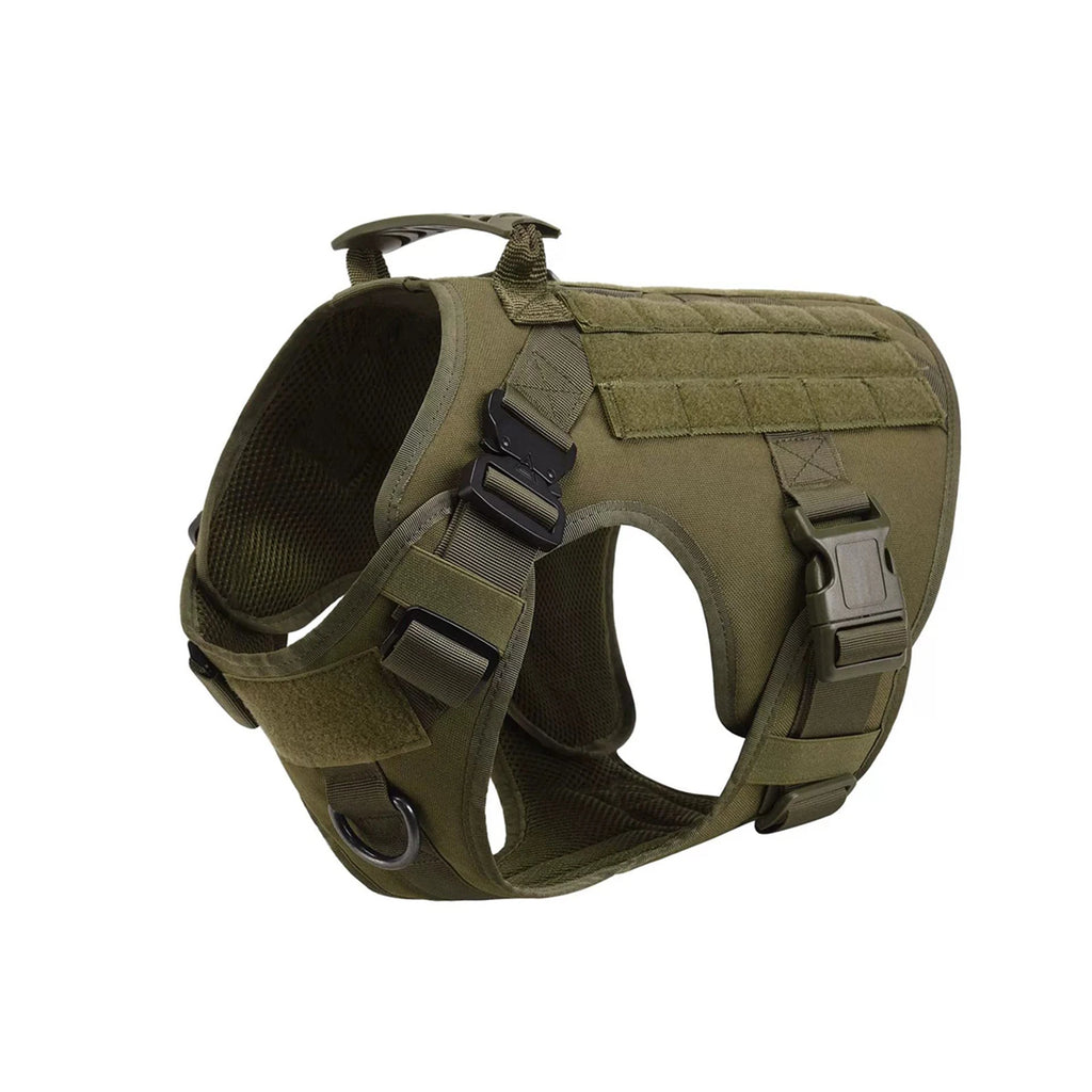 Tactical Large Dog Harness Leash Molle Pouches Pet Golden Retriever French Bulldog Training Vest Harnesses For Dog Accessories