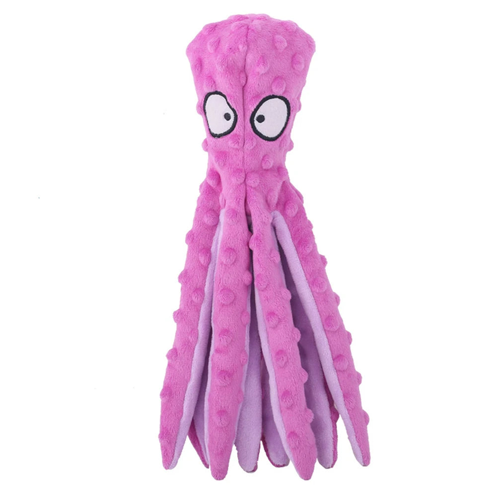 2Pcs Pet Plush Toy Octopus Dog Interactive Toy Indestructible Bite Resistant Sound Puppy squeaky Octopu Dogs Rattle Toys Supplie