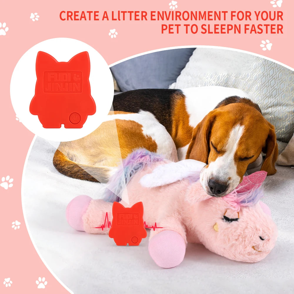 Plush dog toys, Dog Halloween gifts, pet heartbeat soothing toys, dog chew toys, pet calming aids, behavioural training toys