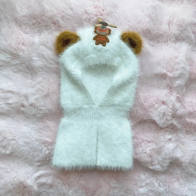 Pet's New Winter Cartoon Cute Warm Knitted Hat Puppy Accessories Dog Birthday Dog Accessories for Small Dog Hat Caps