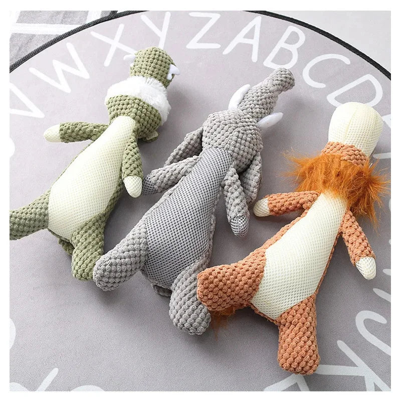 Puppy Dog Toy Plush Cartoon Pet Dog Chew Squeak Sounder Toys for Small Dogs Teeth Grinding Pet Products Dog Accessories