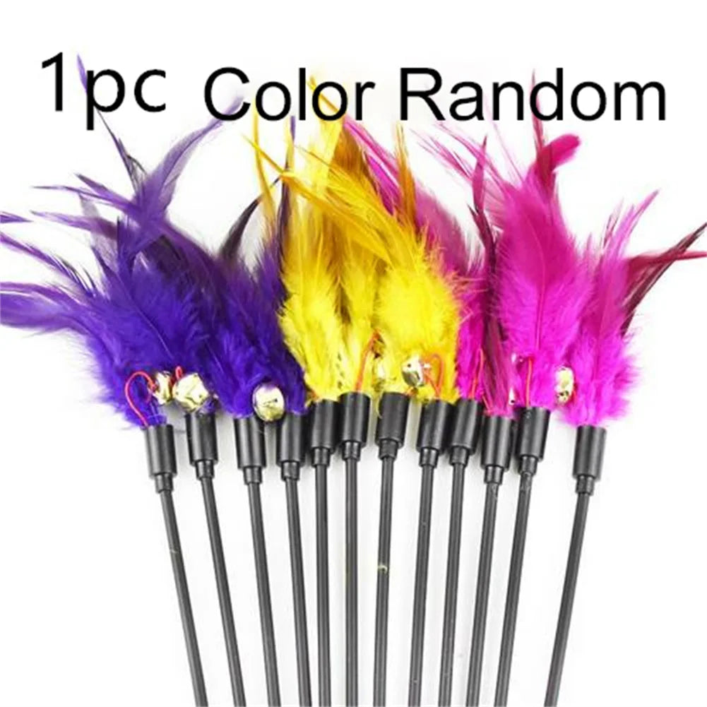 1/2pcs Funny Cat Stick Flower Bud Feather Sticks Cats Chaser Interactive Toys Fishing Rod Cat Toy Cat Accessories Pet Supplies