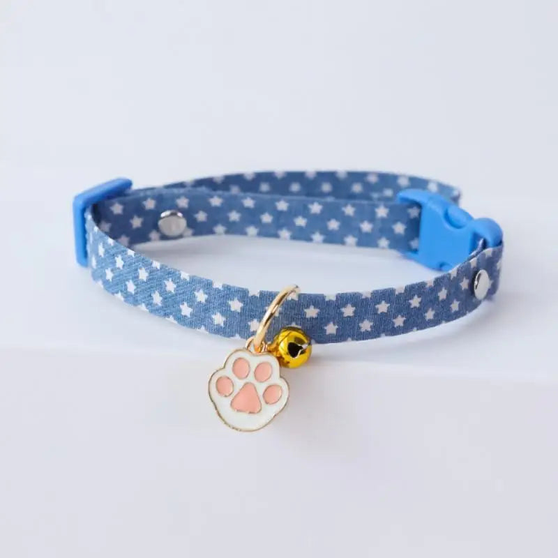 Collar Sakura Heart Fruit Cat Plaid Cat Collars Bell Cartoon Necklace Adjustable Collar for Cat Small Dog Pet Cat Accessories