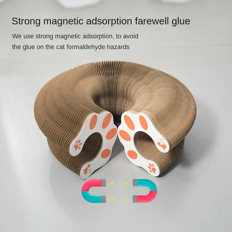 Magic Organ Cat Toy Cats Scratcher Scratch Board Round Corrugated Scratching Post Toys for Cats Grinding Claw Cat Accessories