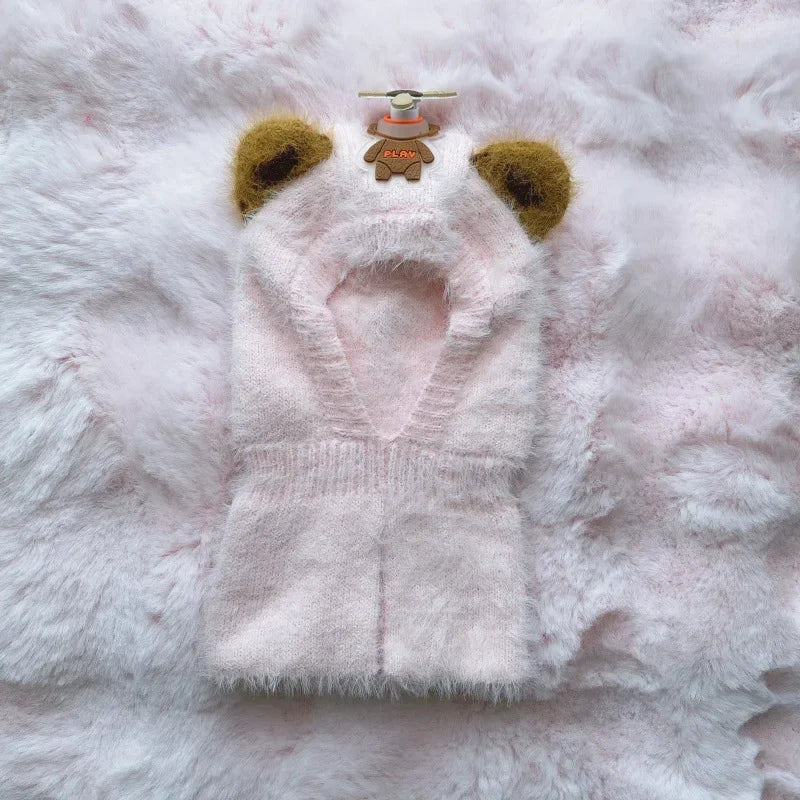 Pet's New Winter Cartoon Cute Warm Knitted Hat Puppy Accessories Dog Birthday Dog Accessories for Small Dog Hat Caps