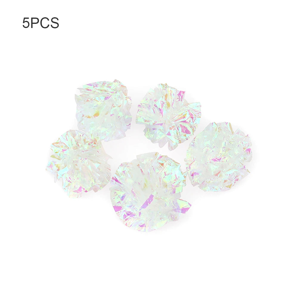 10pcs Pet Interactive Sound Balls Cat Toys Mylar Crinkle Ball Cat Toy