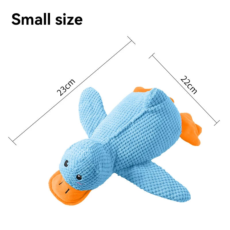 Plush Companion Sleeping Duck Dog Toys for Small Large Dogs Bite Resistant Teeth Grinding Sound Relief Duck Sound Toy 2025 New