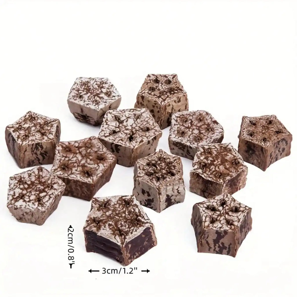 12pcs/Pack Natural Poplar Walnut And Five-Star Fruit Bird Toys For Boredom Relief And Mouth Grinding, Healthy Home Furnishings