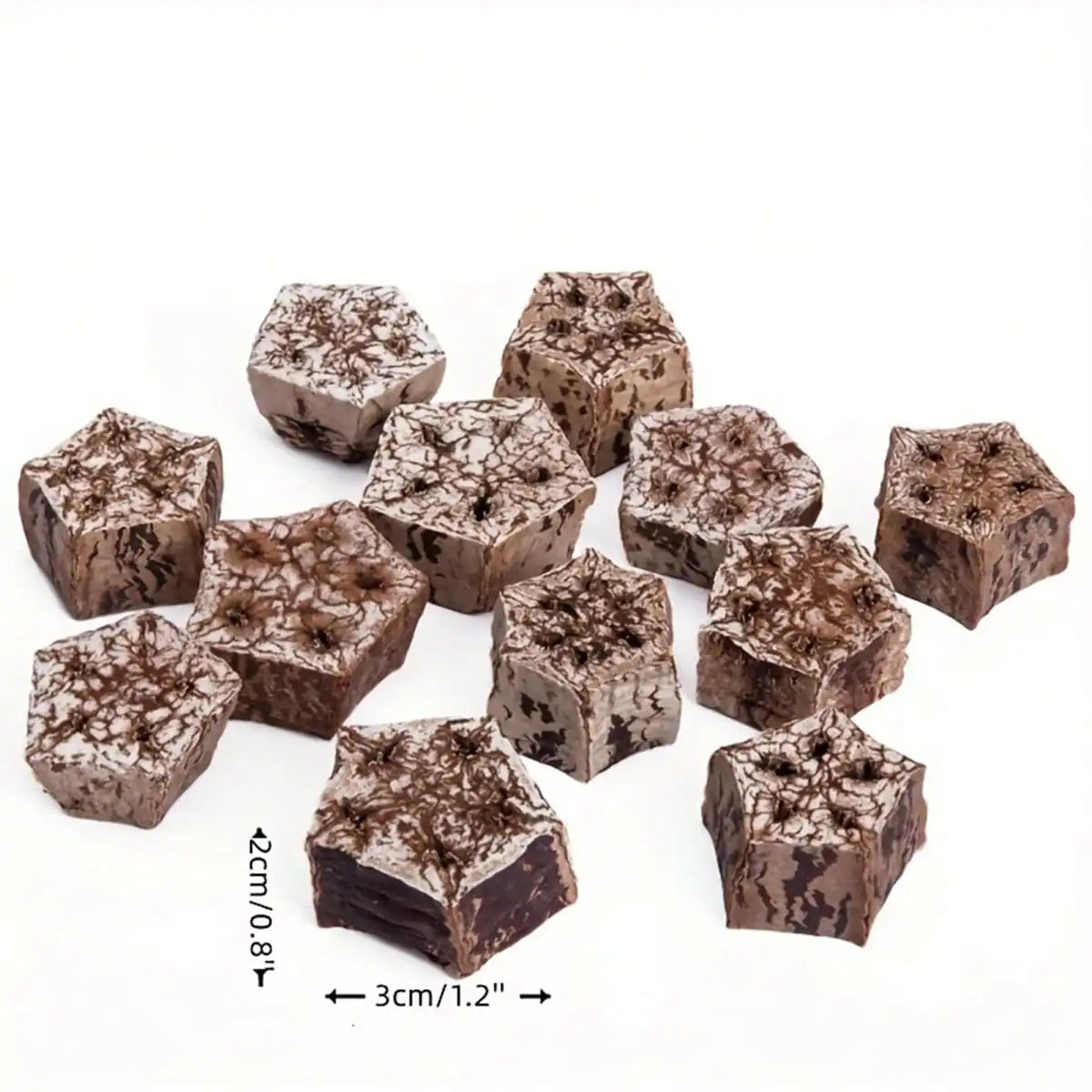 12pcs/Pack Natural Poplar Walnut And Five-Star Fruit Bird Toys For Boredom Relief And Mouth Grinding, Healthy Home Furnishings