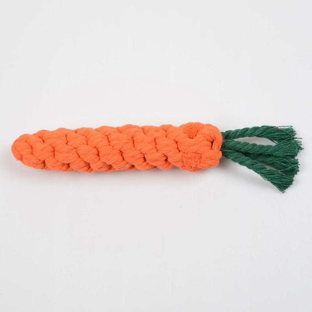 1pc Pet Knot Toy for Dog and Cat Carrot Shape Dog Chew Toys Cotton Rope Toys for Indoor Dogs Cat Toys Dog Accessories