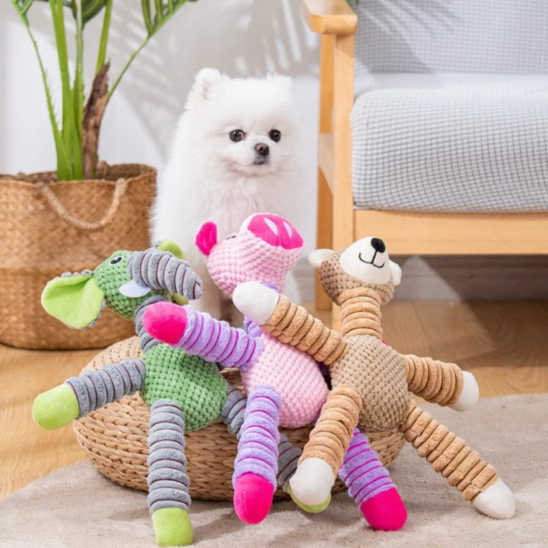 1pc Dog Toys Grinding Teeth Plush Pet Supplies Teeth Cleansing Toys Bite-resistant And Bored Interactive Puppy Toys